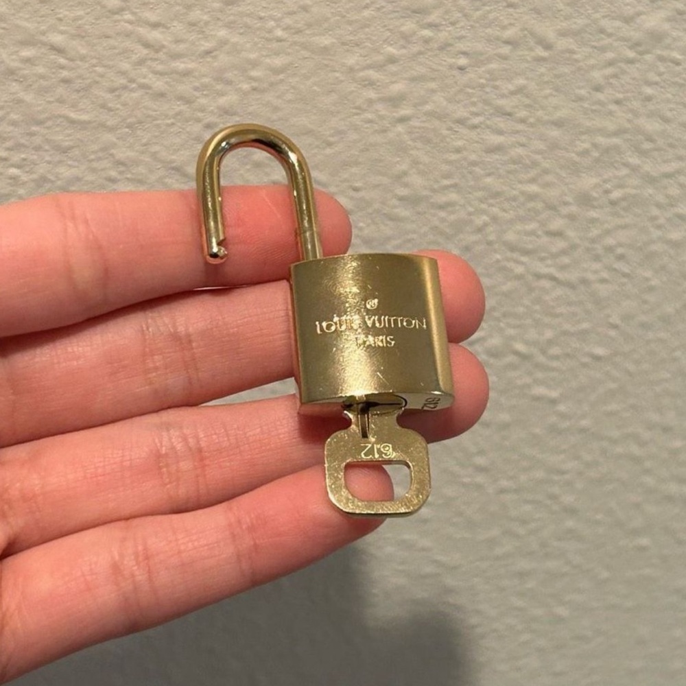 RARE ‼️Louis Vuitton Gold Brass Padlock and key #612